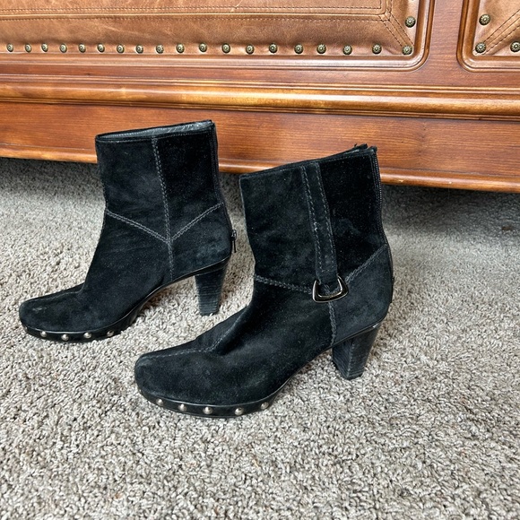 Stuart Weitzman Black Suede Boots - Picture 1 of 10